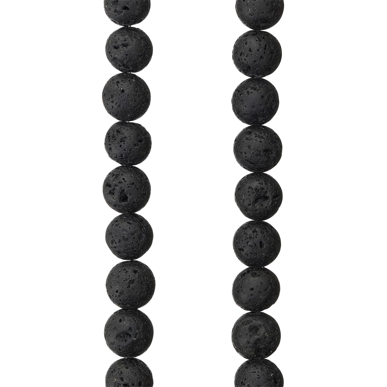 9 Pack: Black Lava Round Beads, 8mm by Bead Landing&#x2122;